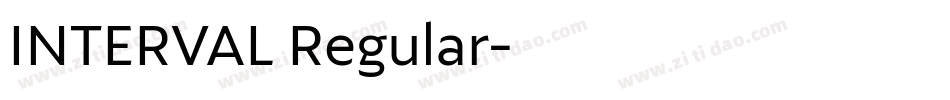 INTERVAL Regular字体转换